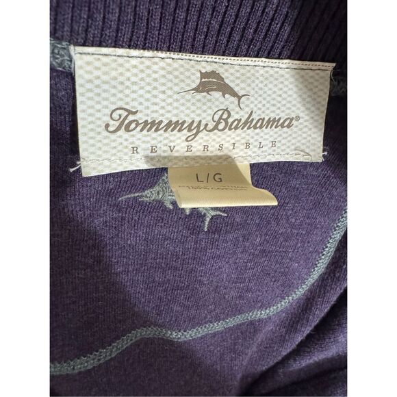 Tommy Bahama Men’s Flip Shore 1/4 -Zip Reversible Sweatshirt Men’s Size Large - Picture 9 of 11